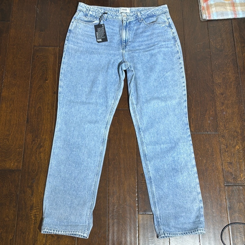 PAIGE Straight Leg Jeans - Sky Blue